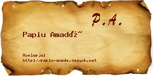 Papiu Amadé névjegykártya